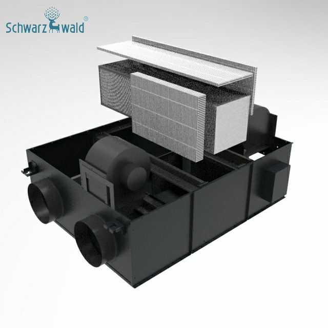 Vnitřní recyklační ventilační systém recyklace tepla